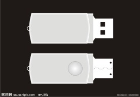 SONY小胖子旋转U盘矢量图