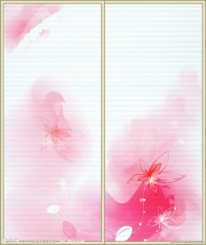梦幻红花移门