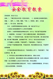 安全教育教案