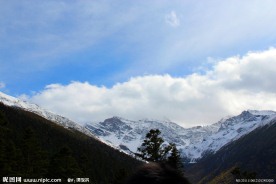 雪山 黄龙风景