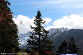 雪山 黄龙风景