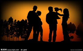 幸福一家人剪影