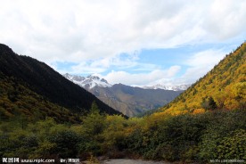 黄龙风景 雪山