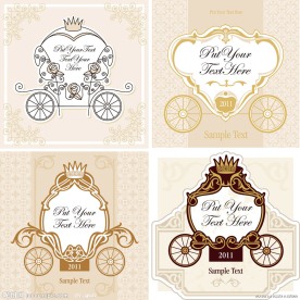 欧式花纹婚纱婚礼请柬设计