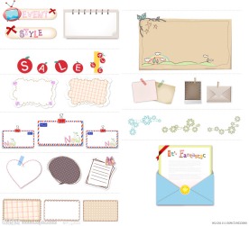 花纹边框标签矢量