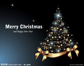 金色圣诞球圣诞树圣诞背景