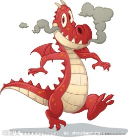 可爱的卡通龙