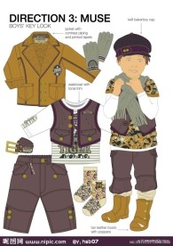 服装卡通手稿图案