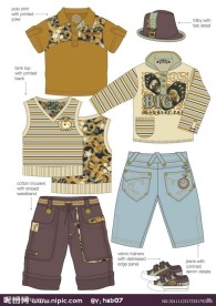 服装卡通手稿图案