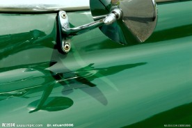 名贵老爷车倒车镜特写