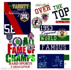 时尚男童手稿图案