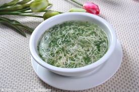 荠菜肉丝豆腐羹