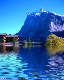 自然风景 水面倒影