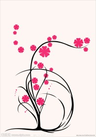墙绘 红花