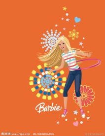 芭比印花图案