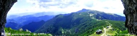 连绵山川景色