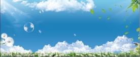 蓝天白云背景板底图