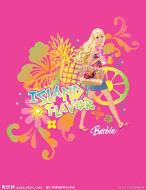 芭比印花图案