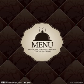 欧式花纹菜单封面设计