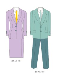 酒楼服务员服装设计（冬装）