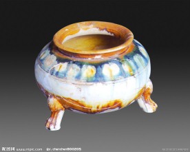 巩县窑三足缶复