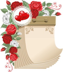 玫瑰花朵日历台历