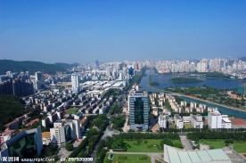厦门员当湖全景图