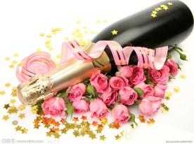 玫瑰香槟美酒