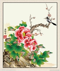 牡丹国画