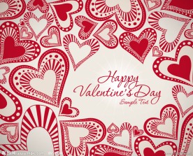 古典浪漫情人节爱心花纹背景