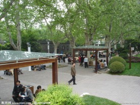 上海静安寺公园照片