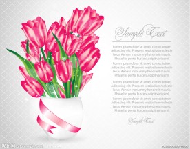 情人节 郁金香 鲜花矢量