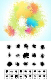 最新滴溅飞溅笔刷