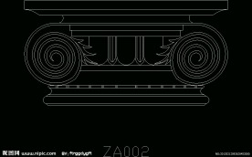 欧式构造 罗马柱之柱头
