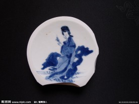 康熙青花侍女纹标本（少女思春）