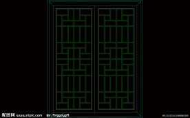 中式构造 仿古窗