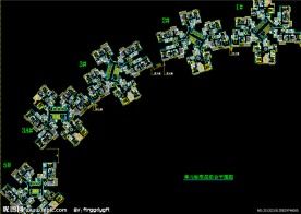 黄埔雅苑 单元标准层组合平面图