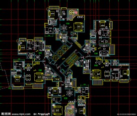 黄埔雅苑 1号楼标准层单元总图