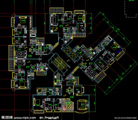 黄埔雅苑 5号楼标准层单元总图