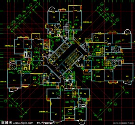 黄埔雅苑 标准层平面图