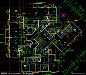 黄埔雅苑 标准层平面图