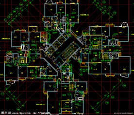 黄埔雅苑 标准层平面图