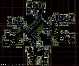 黄埔雅苑 3号楼标准层平面图