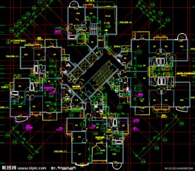 黄埔雅苑 标准层平面图