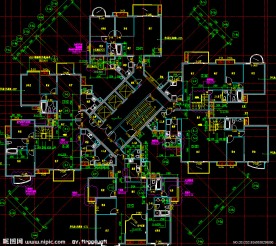 黄埔雅苑 标准层平面图