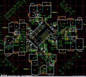 黄埔雅苑 标准层平面图