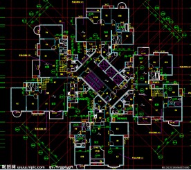 黄埔雅苑 标准层平面图