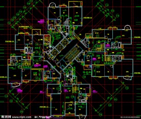 黄埔雅苑 标准层平面图