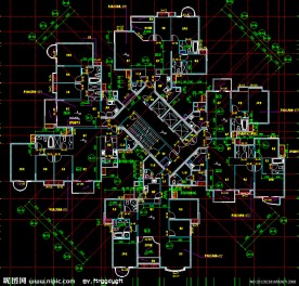 黄埔雅苑 标准层平面图