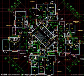 黄埔雅苑 标准层平面图